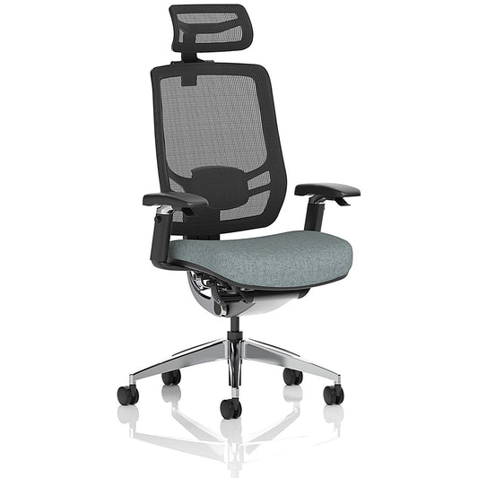 Ergo Click Mesh Back Chair With Headrest, Height Adjustable Arms, Rivet Tensile Easy2Order : KCUP3728
