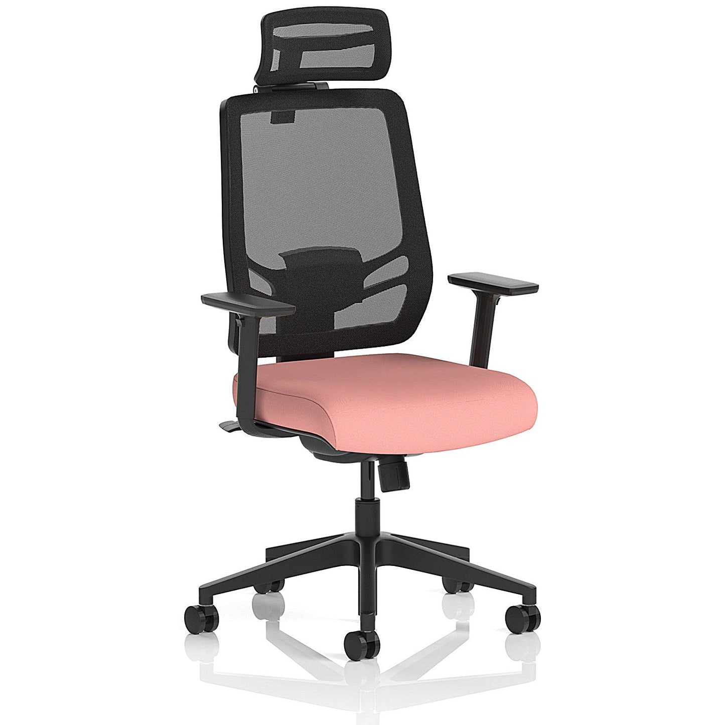 Ergo Twist Mesh Back Ergonomic Task Operator Office Chair With Headrest, Height Adjustable Arms, Quest Shrimp Easy2Order : KCUP3759