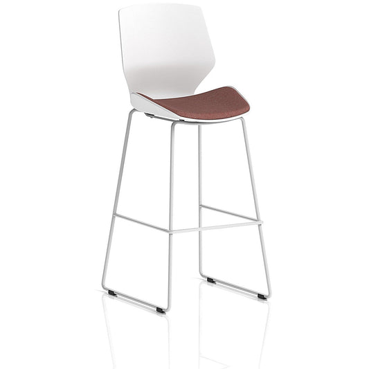 Florence White Frame High Stool, Rivet Forge Easy2Order : KCUP3833