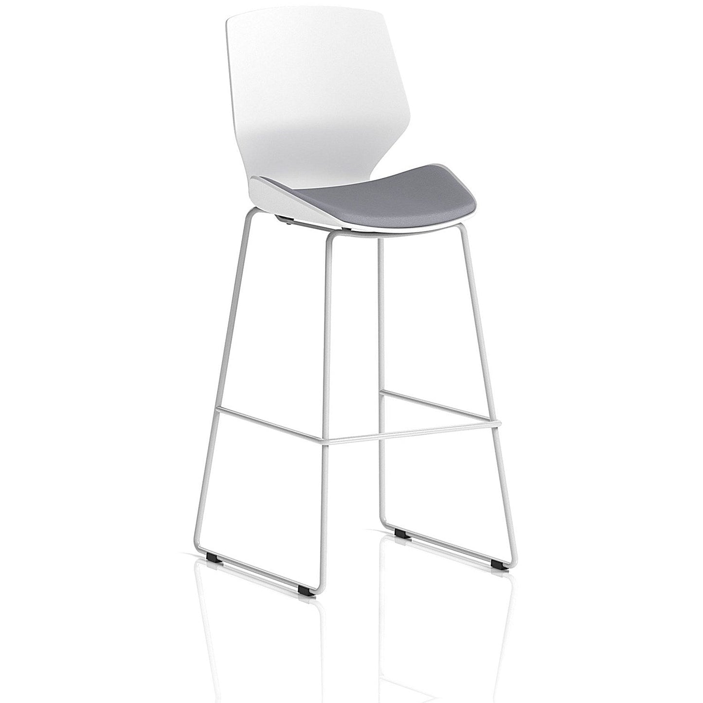 Florence White Frame High Stool, Quest Shell Easy2Order : KCUP3842