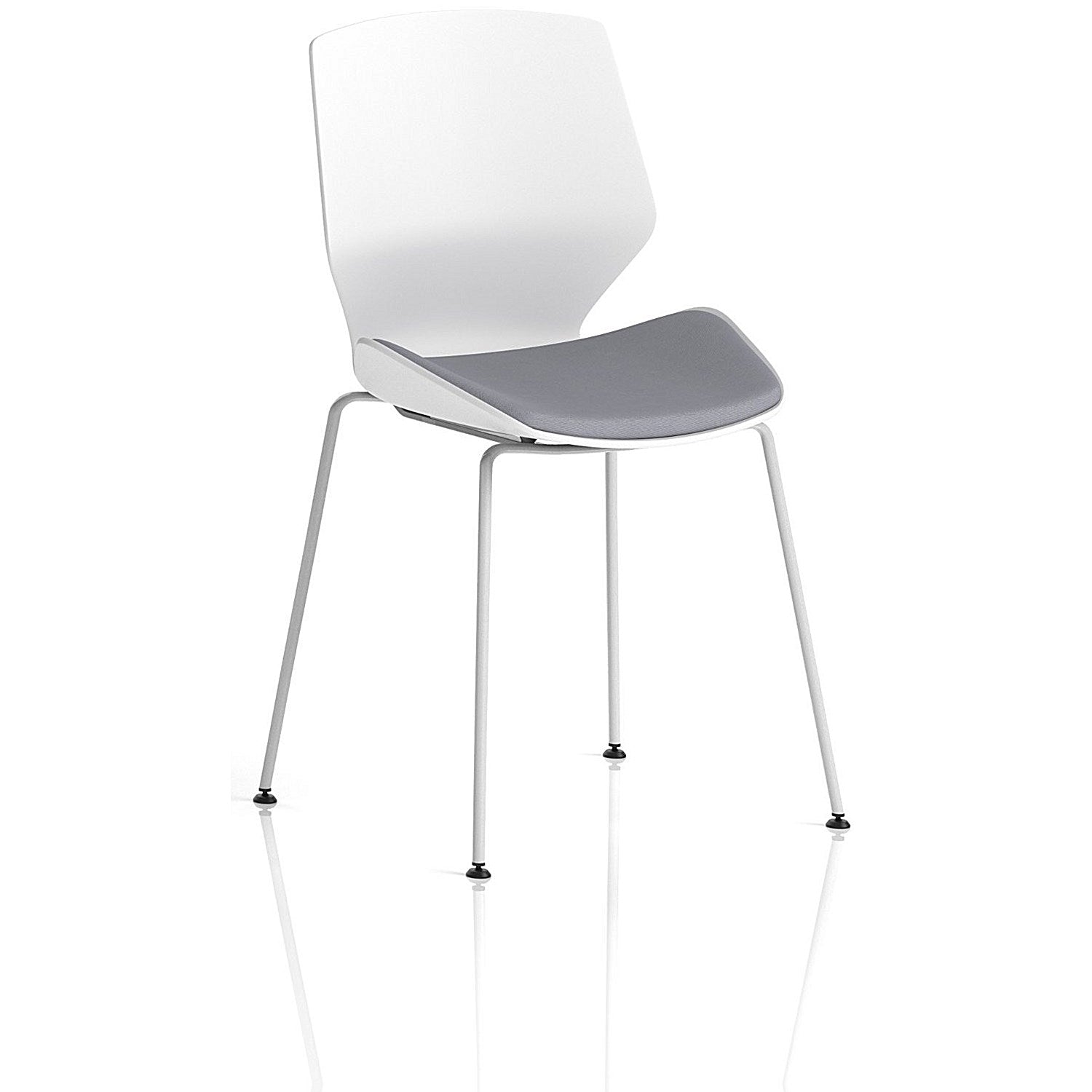 Florence White Frame Visitor Chair, Seat Quest Shell Easy2Order : KCUP3854
