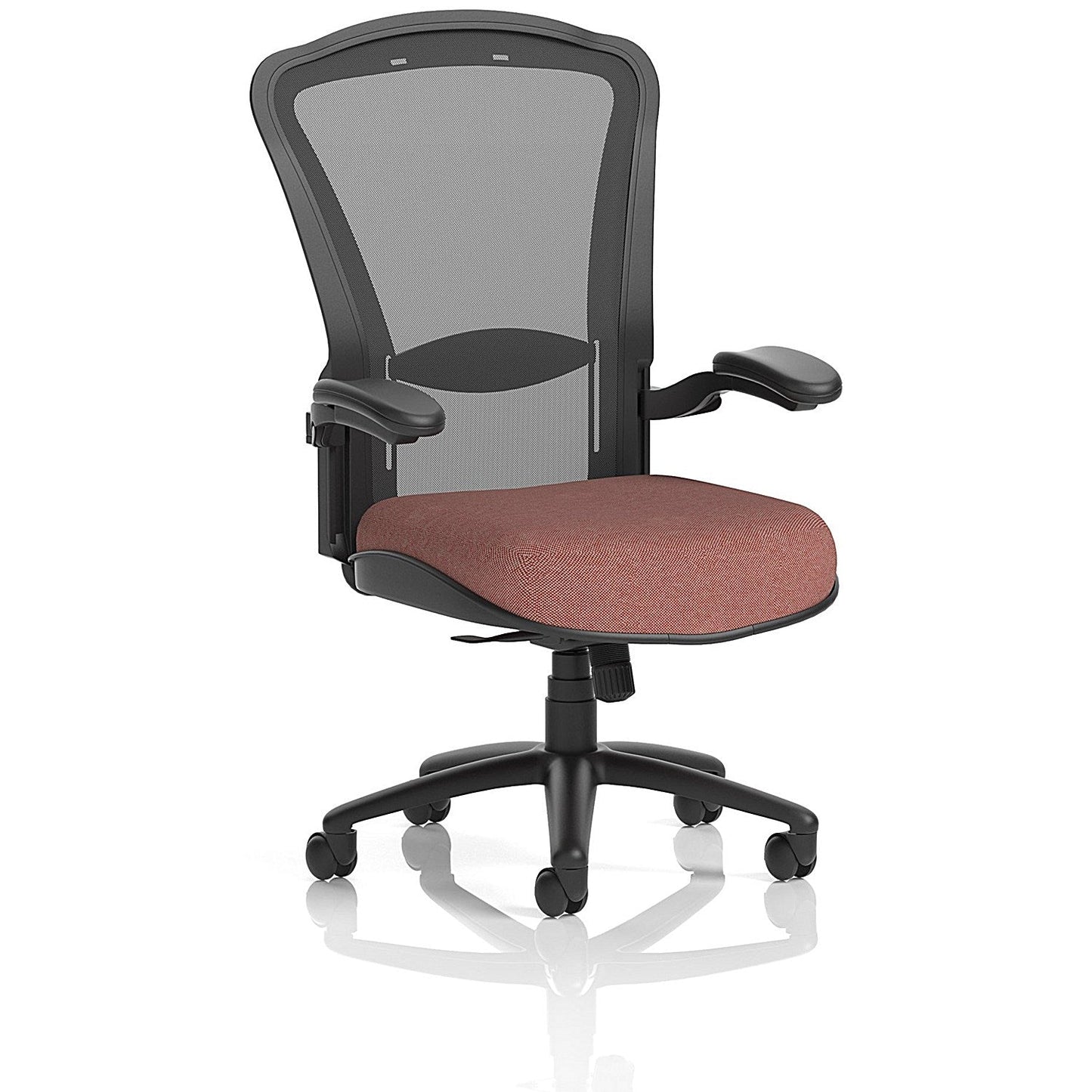 Houston Heavy Duty Mesh Back Task Operator Chair, Folding Arms, Rivet Forge Easy2Order : KCUP3869