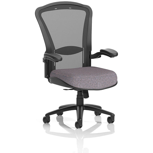 Houston Heavy Duty Mesh Back Task Operator Chair, Folding Arms, Rivet Fuse Easy2Order : KCUP3870