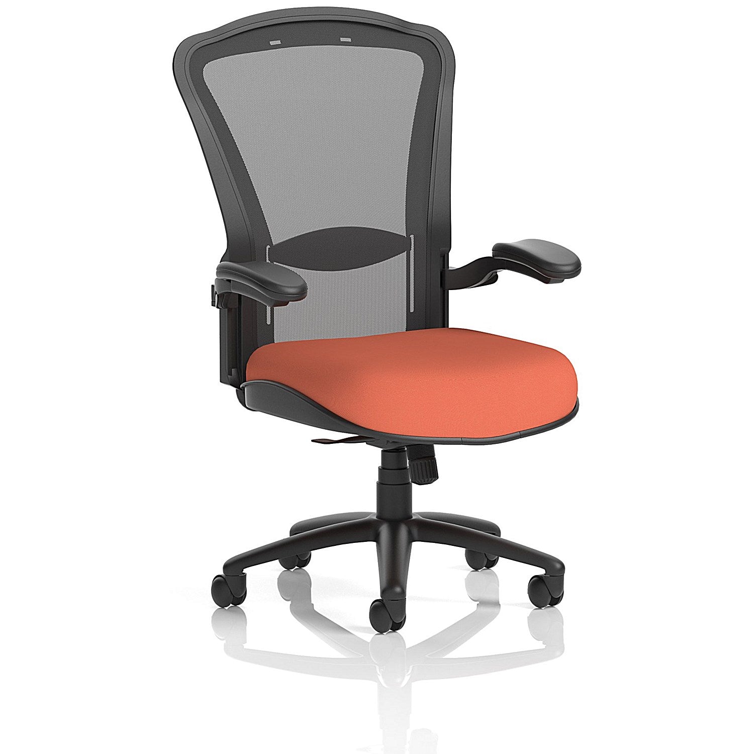 Houston Heavy Duty Mesh Back Task Operator Chair, Folding Arms, Quest Crab Easy2Order : KCUP3873