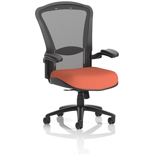 Houston Heavy Duty Mesh Back Task Operator Chair, Folding Arms, Quest Crab Easy2Order : KCUP3873