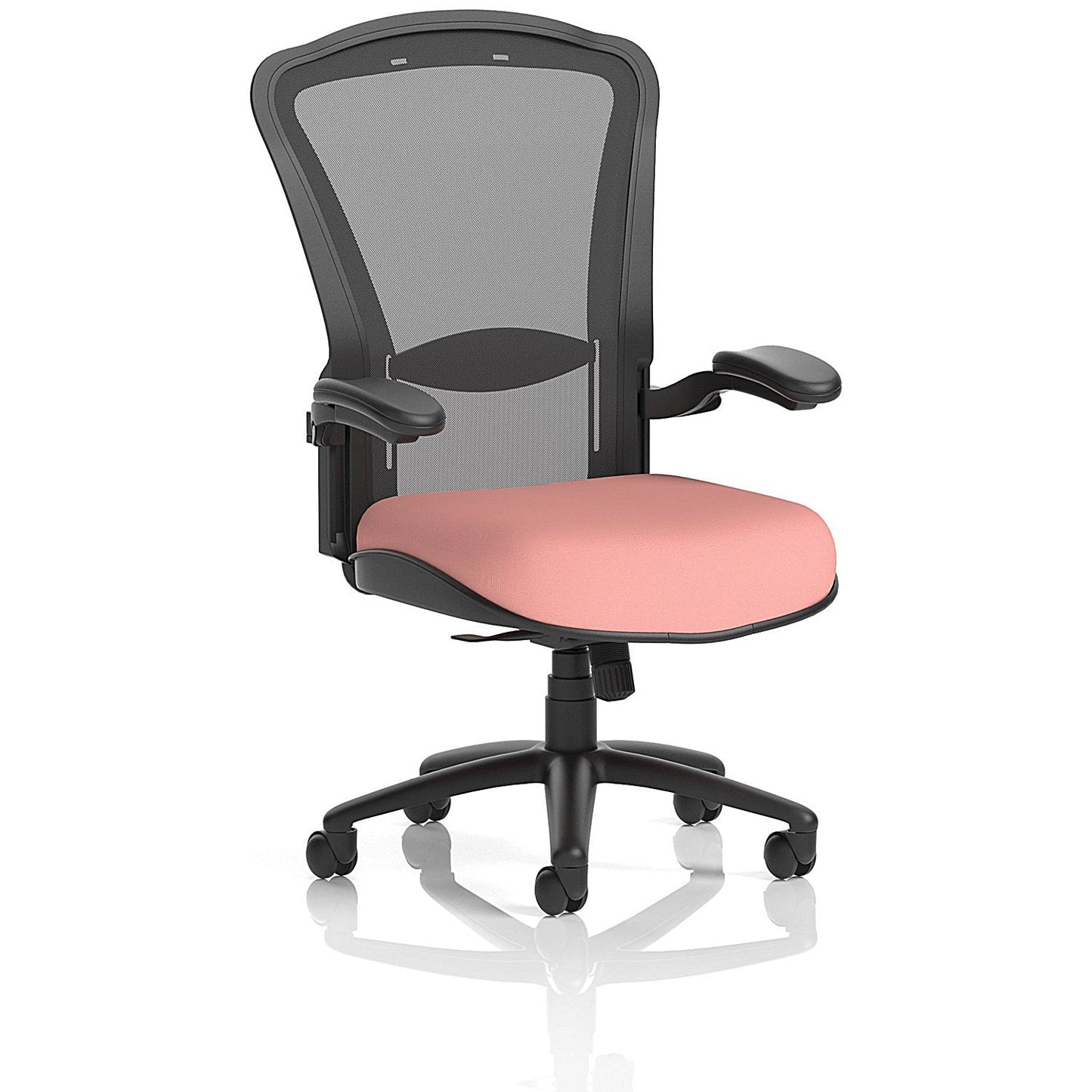 Houston Heavy Duty Mesh Back Task Operator Chair, Folding Arms, Quest Shrimp Easy2Order : KCUP3879