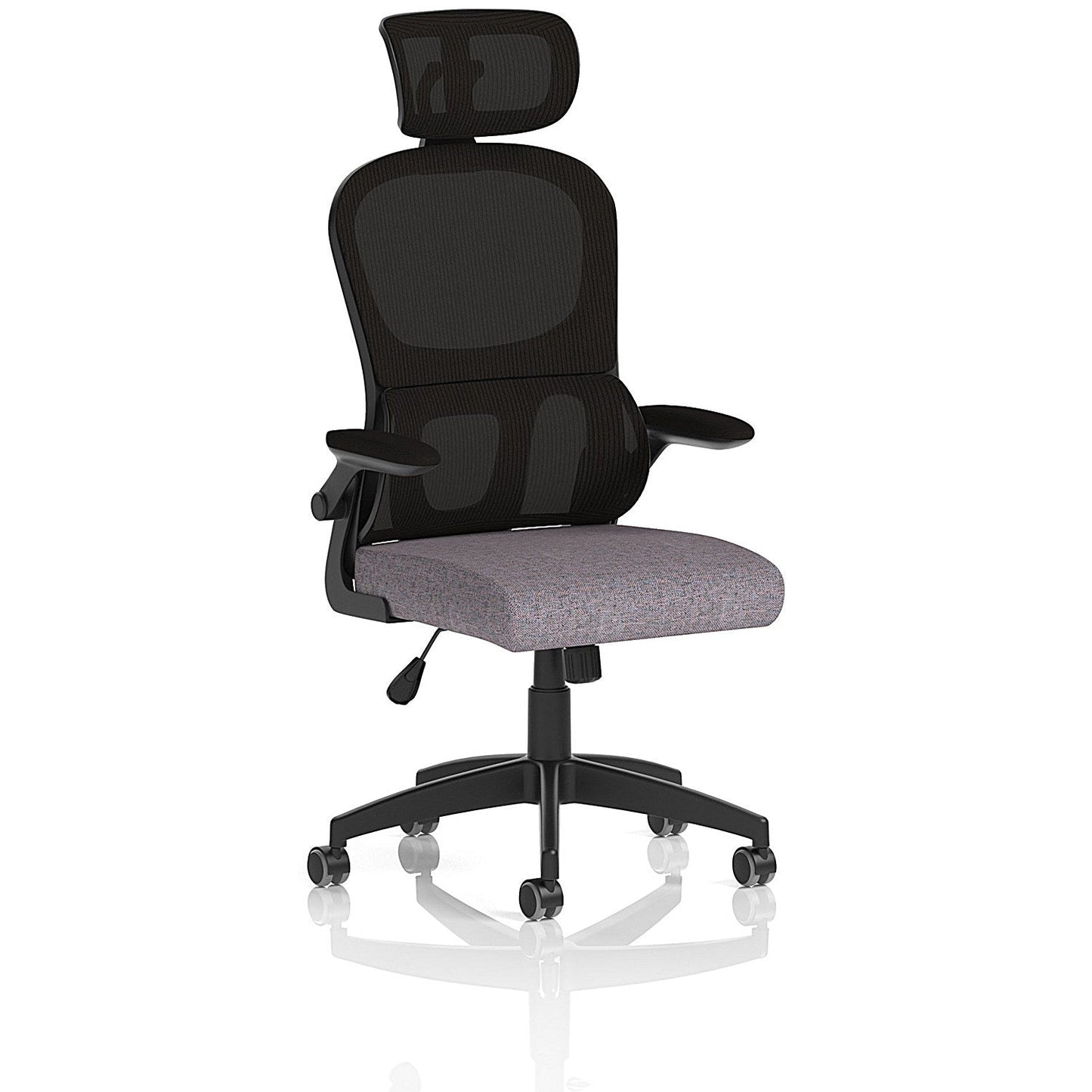 Iris Mesh Back Task Operator With Headrest, Folding Arms, Rivet Fuse Easy2Order : KCUP3882