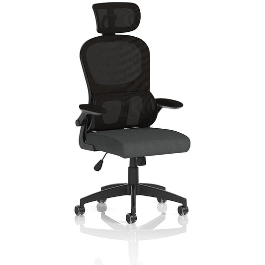 Iris Mesh Back Task Operator With Headrest, Folding Arms, Quest Mussel Easy2Order : KCUP3888