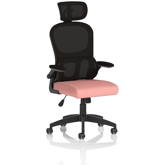 Iris Mesh Back Task Operator With Headrest, Folding Arms, Quest Shrimp Easy2Order : KCUP3891