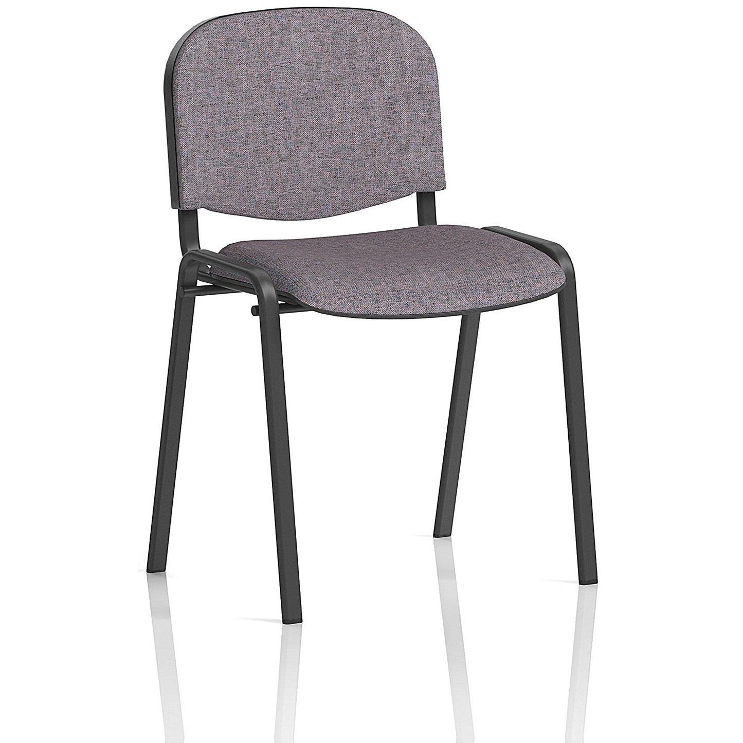 ISO Black Frame Stacking Chair, Rivet Fuse, Pack of 4 Easy2Order : KCUP3894