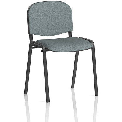 ISO Black Frame Stacking Chair, Rivet Tensile, Pack of 4 Easy2Order : KCUP3896