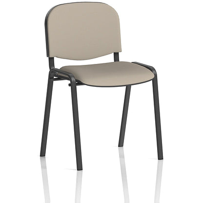 ISO Black Frame Stacking Chair, Quest Salt, Pack of 4 Easy2Order : KCUP3901