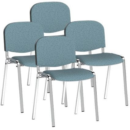 ISO Chrome Frame Stacking Chair, Rivet Quench, Pack of 4