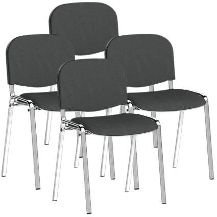 ISO Chrome Frame Stacking Chair, Quest Mussel, Pack of 4