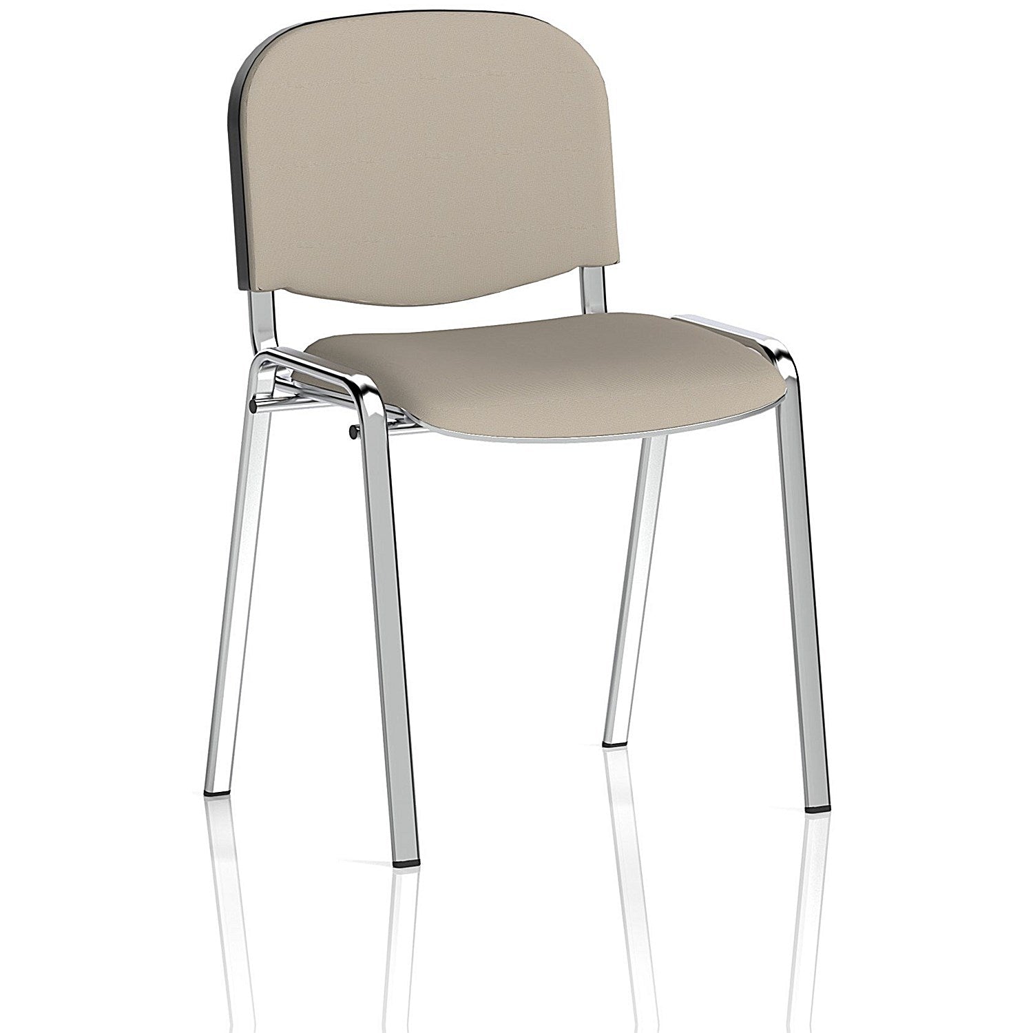 ISO Chrome Frame Stacking Chair, Quest Salt, Pack of 4 Easy2Order : KCUP3925