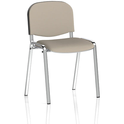 ISO Chrome Frame Stacking Chair, Quest Salt, Pack of 4 Easy2Order : KCUP3925