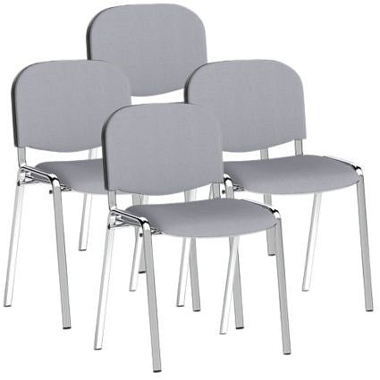 ISO Chrome Frame Stacking Chair, Quest Shell, Pack of 4