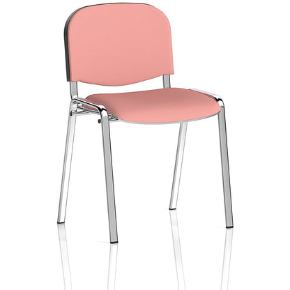 ISO Chrome Frame Stacking Chair, Quest Shrimp, Pack of 4 Easy2Order : KCUP3927