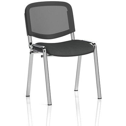 ISO Chrome Frame Mesh Back Stacking Chair, Quest Mussel, Pack of 4 Easy2Order : KCUP3936