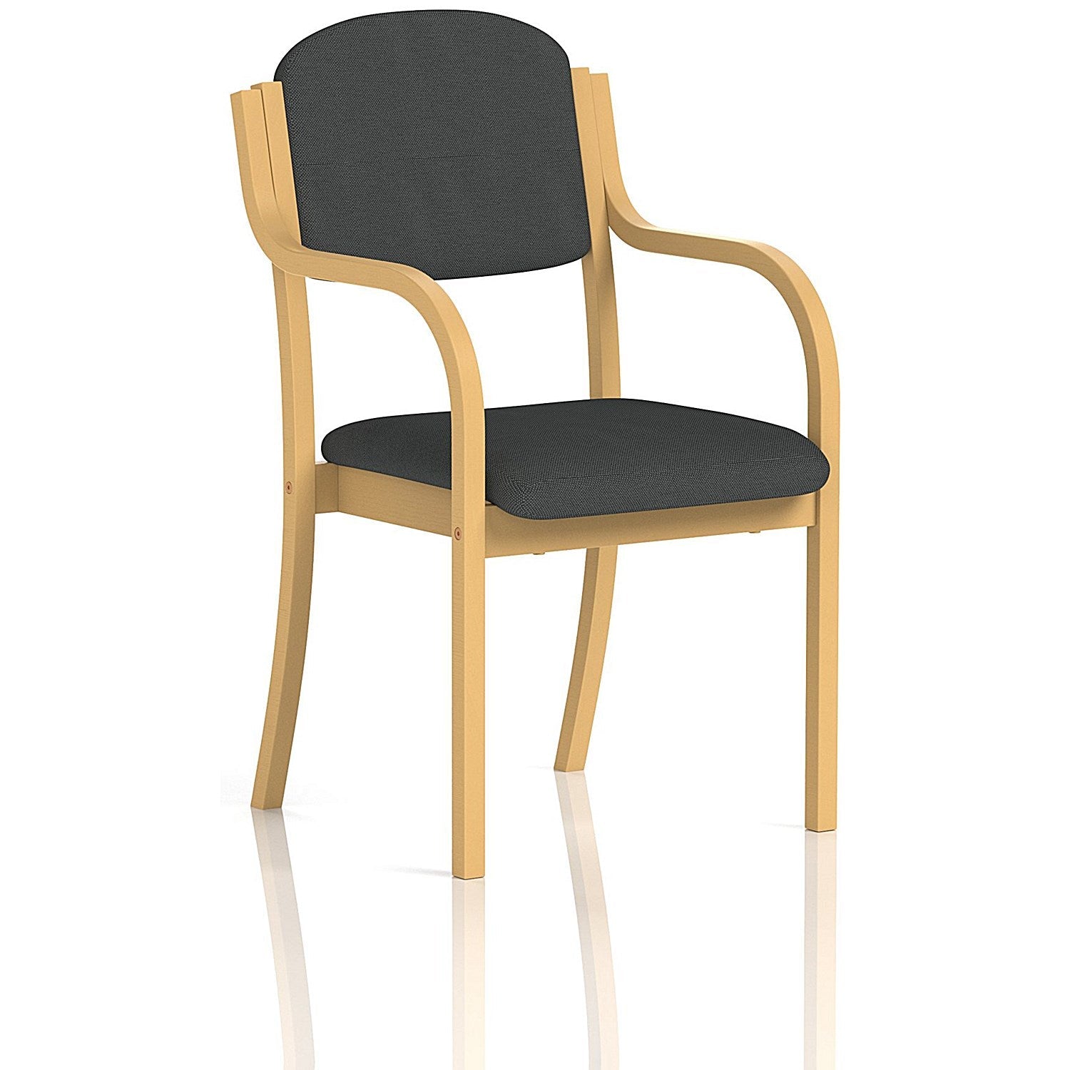 Madrid Visitor Chair, With Arms, Quest Mussel Easy2Order : KCUP3984