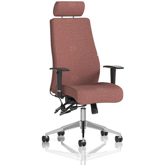 Onyx Ergo Posture Chair With Headrest, Height Adjustable Arms, Rivet Forge Easy2Order : KCUP4025