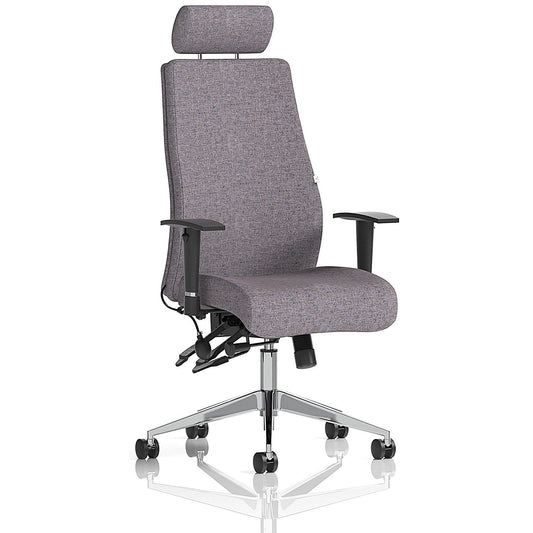 Onyx Ergo Posture Chair With Headrest, Height Adjustable Arms, Rivet Fuse Easy2Order : KCUP4026