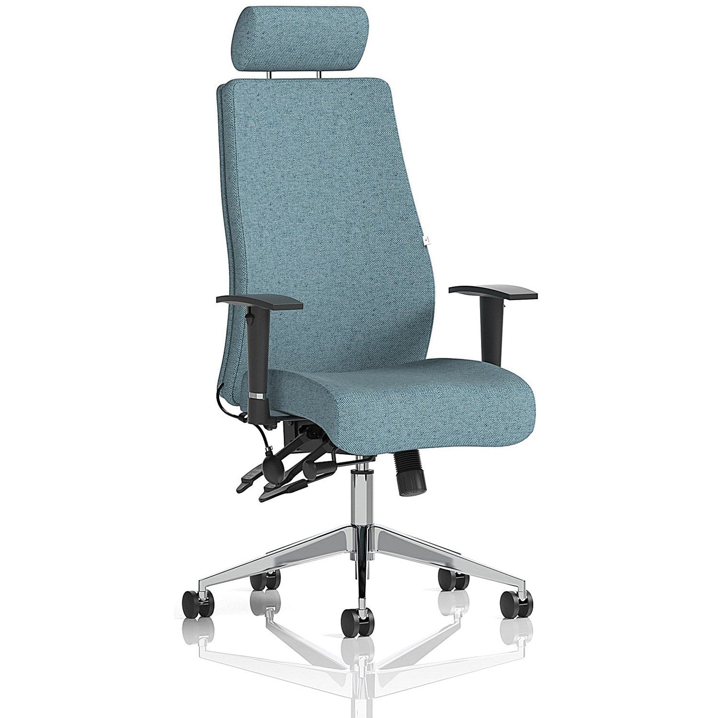 Onyx Ergo Posture Chair With Headrest, Height Adjustable Arms, Rivet Quench Easy2Order : KCUP4027