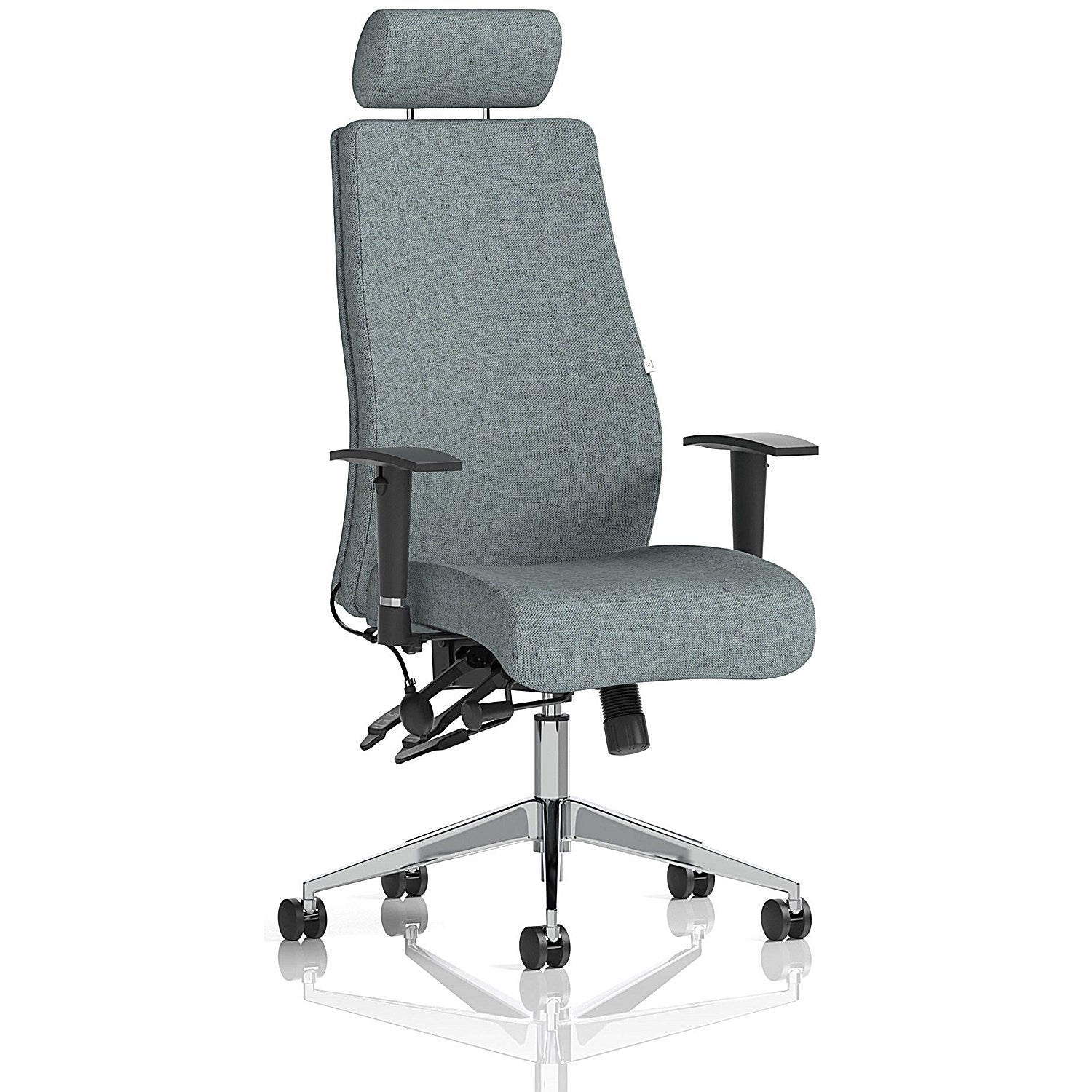 Onyx Ergo Posture Chair With Headrest, Height Adjustable Arms, Rivet Tensile Easy2Order : KCUP4028