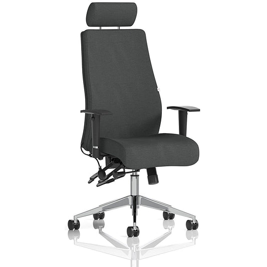 Onyx Ergo Posture Chair With Headrest, Height Adjustable Arms, Quest Mussel Easy2Order : KCUP4032