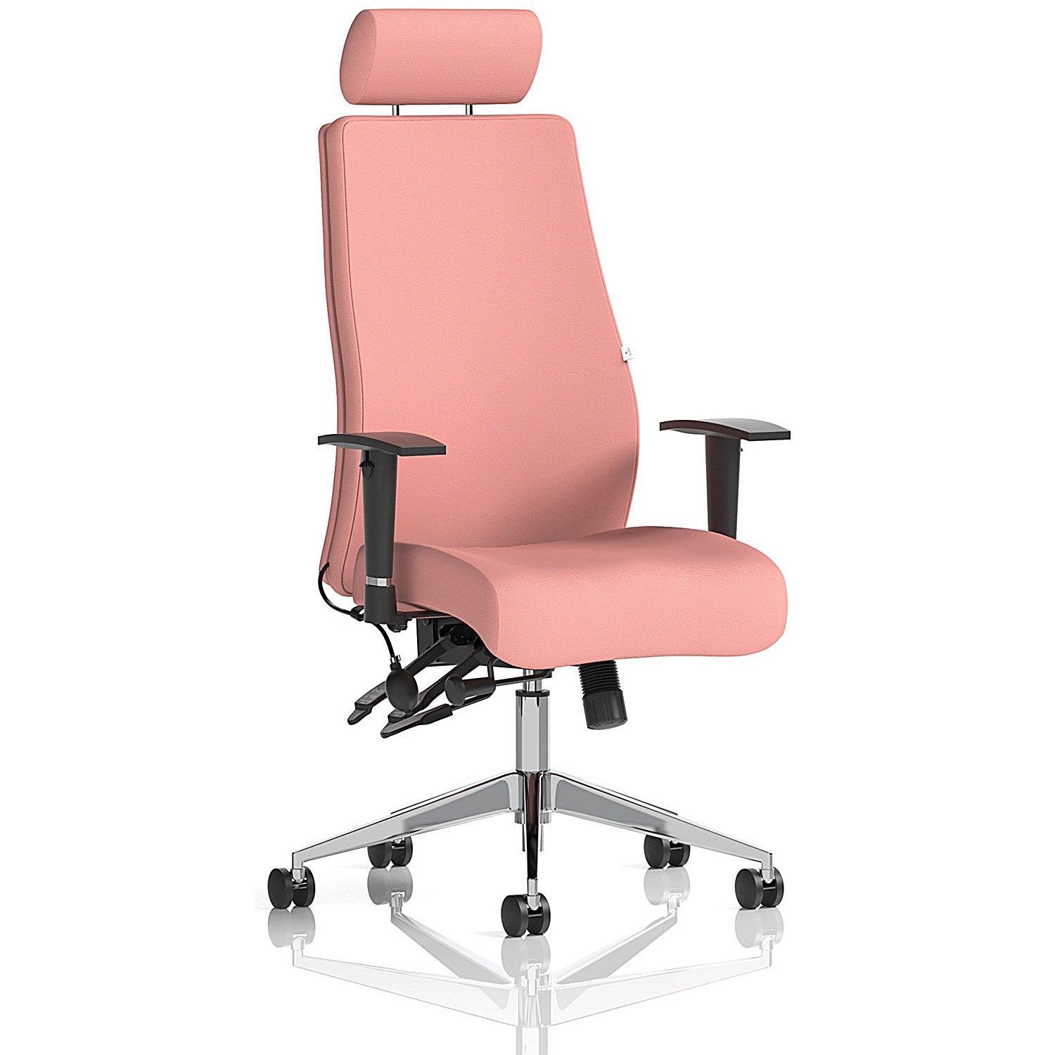 Onyx Ergo Posture Chair With Headrest, Height Adjustable Arms, Quest Shrimp Easy2Order : KCUP4035