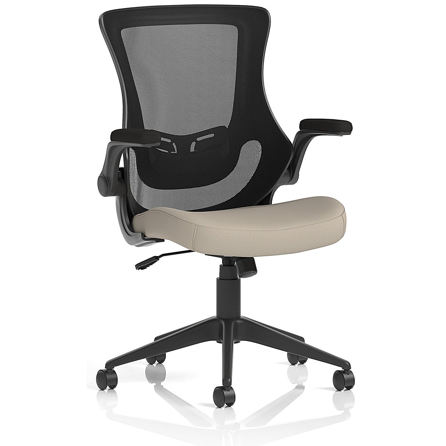 Orbit Black Mesh Back Chair, Folding Arms, Quest Salt Easy2Order : KCUP4081