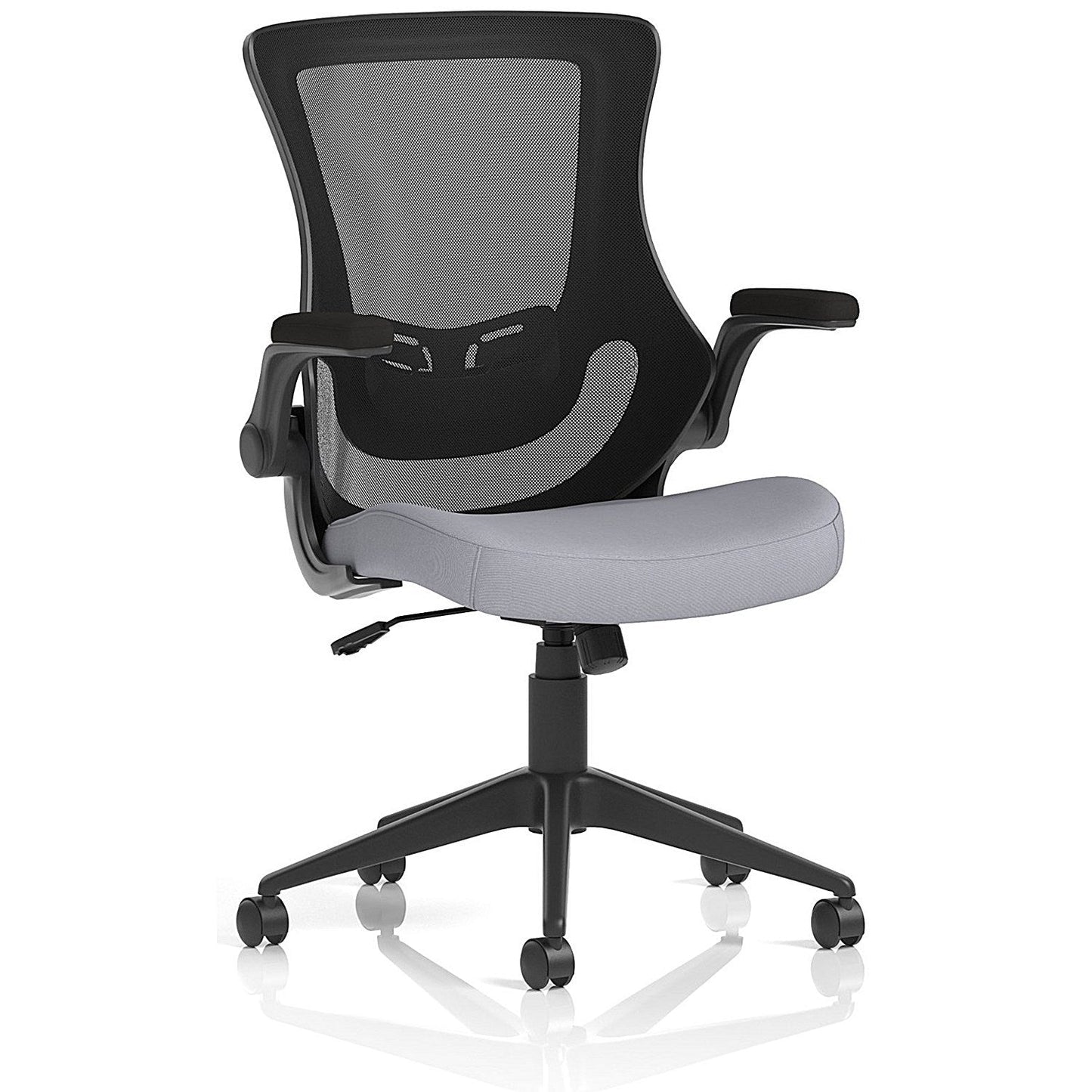 Orbit Black Mesh Back Chair, Folding Arms, Quest Shell Easy2Order : KCUP4082