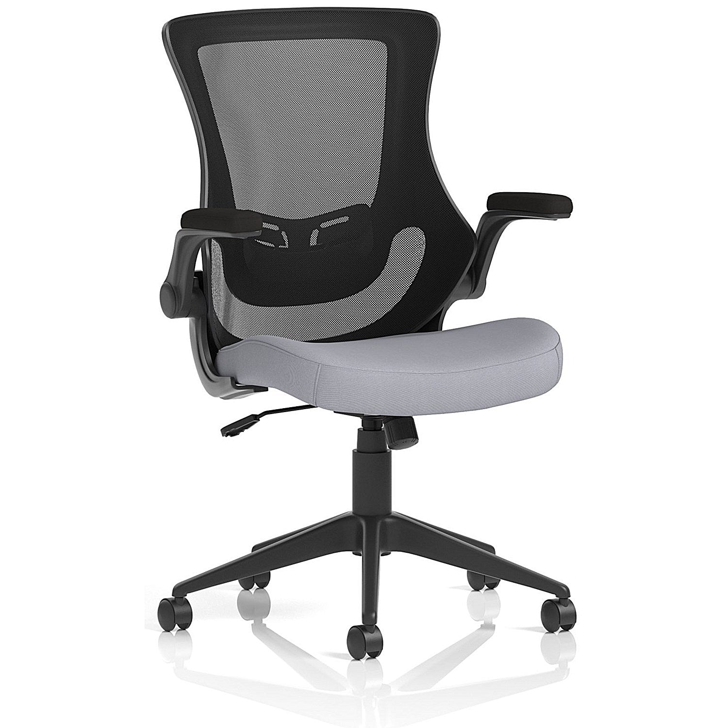 Orbit Black Mesh Back Chair, Folding Arms, Quest Shell Easy2Order : KCUP4082
