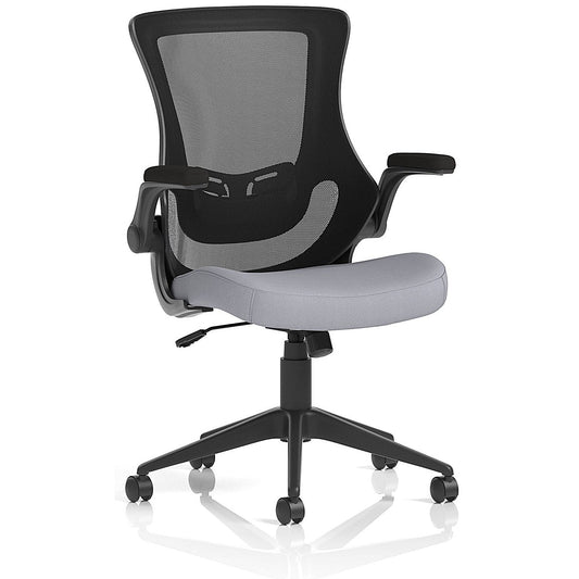 Orbit Black Mesh Back Chair, Folding Arms, Quest Shell Easy2Order : KCUP4082