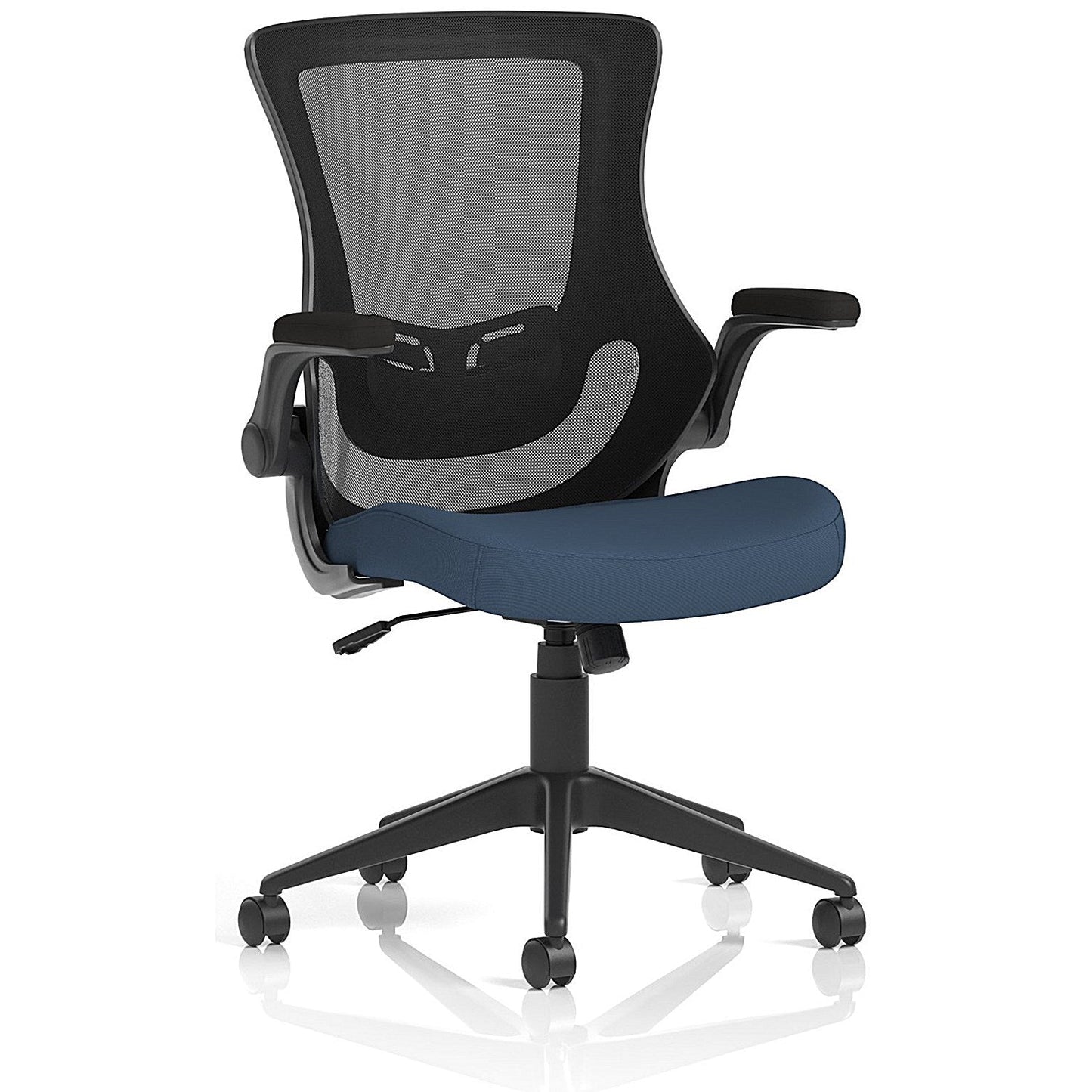 Orbit Black Mesh Back Chair, Folding Arms, Quest Whelk Easy2Order : KCUP4084