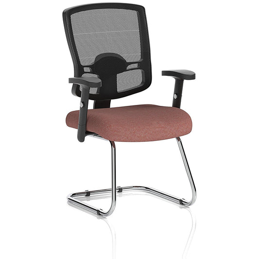 Portland Cantilever Mesh Back Visitor Chair, Height Adjustable Arms, Rivet Forge Easy2Order : KCUP4085