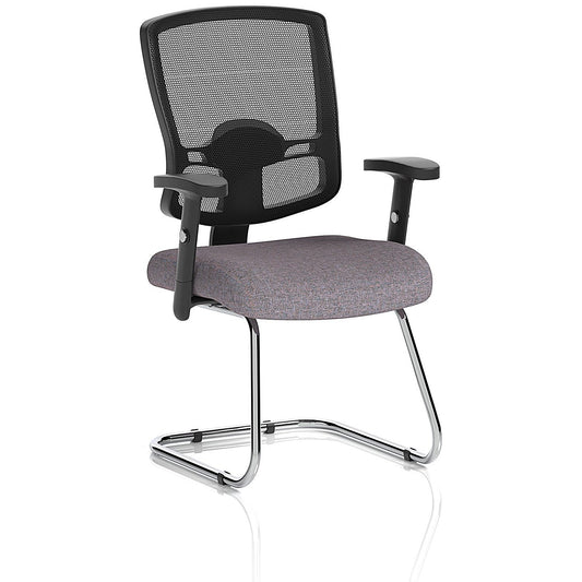 Portland Cantilever Mesh Back Visitor Chair, Height Adjustable Arms, Rivet Fuse Easy2Order : KCUP4086