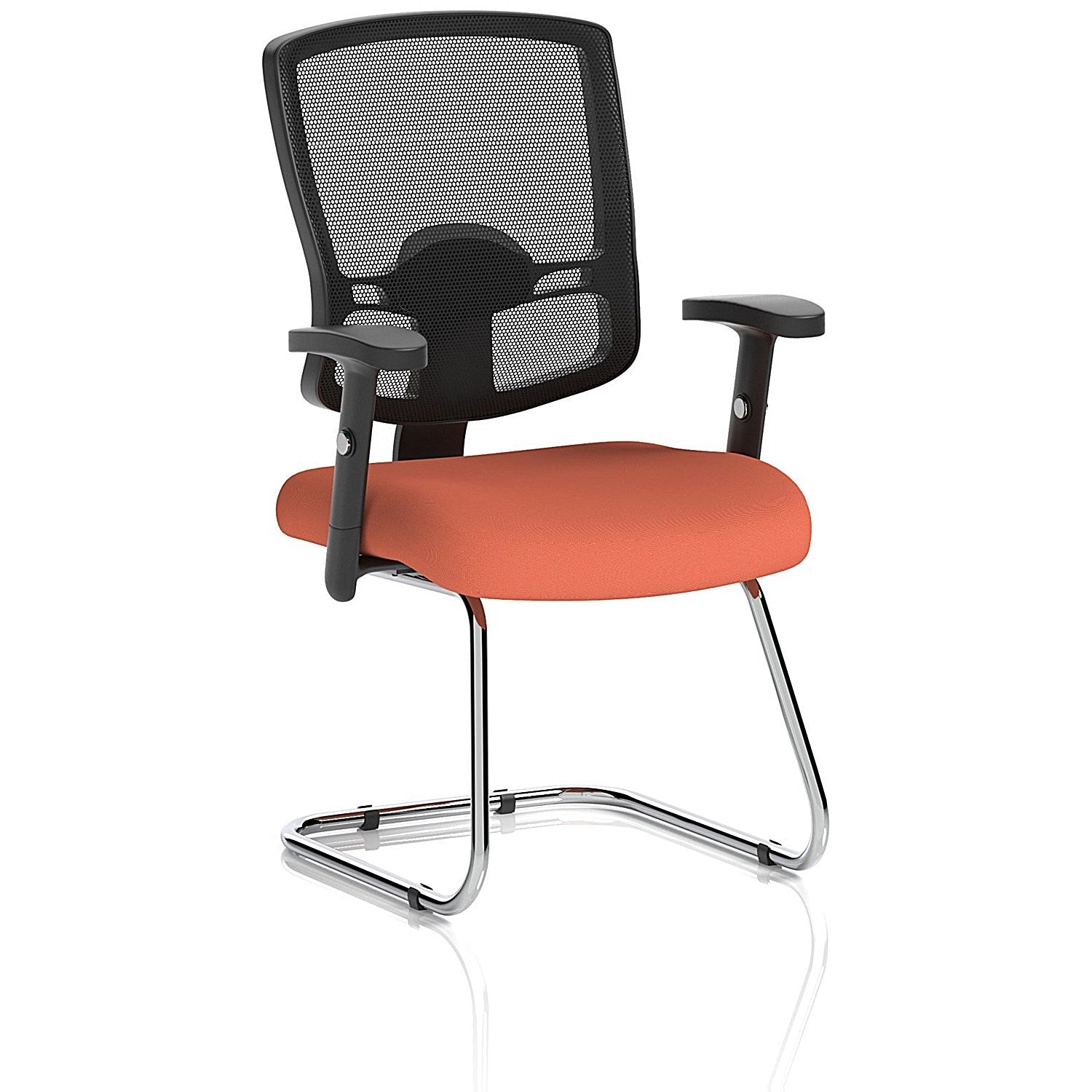 Portland Cantilever Mesh Back Visitor Chair, Height Adjustable Arms, Quest Crab Easy2Order : KCUP4089