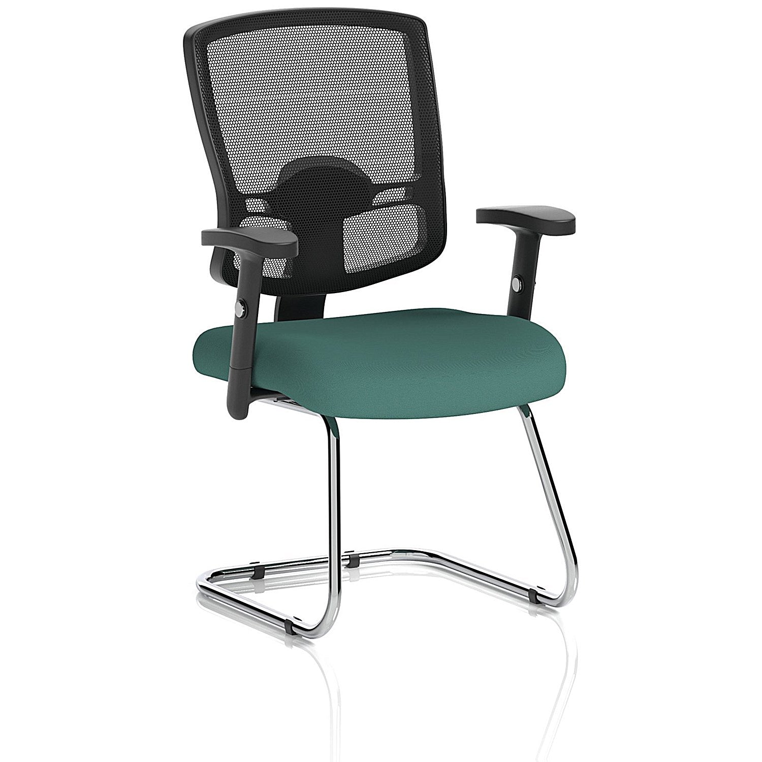 Portland Cantilever Mesh Back Visitor Chair, Height Adjustable Arms, Quest Kelp Easy2Order : KCUP4090