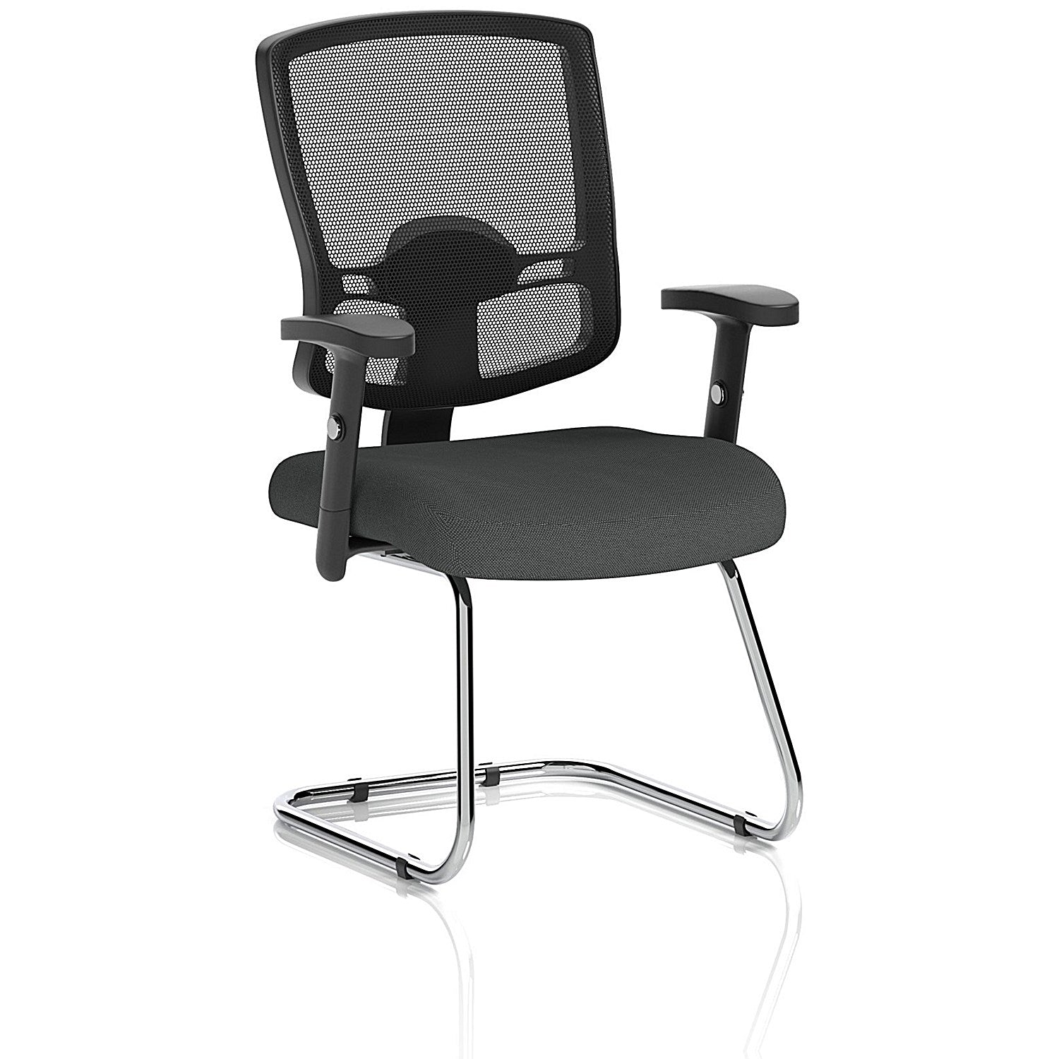 Portland Cantilever Mesh Back Visitor Chair, Height Adjustable Arms, Quest Mussel Easy2Order : KCUP4092