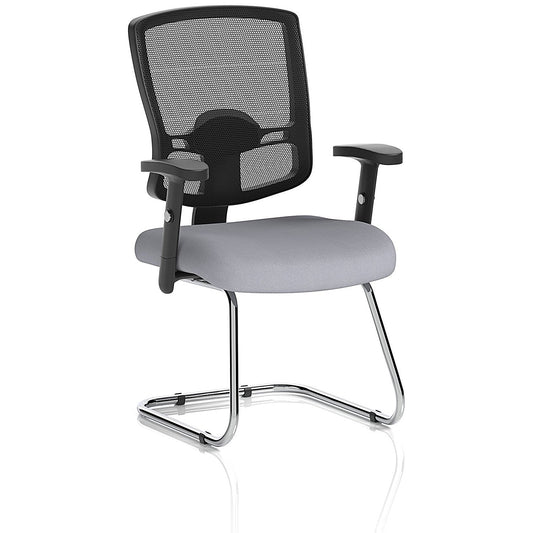Portland Cantilever Mesh Back Visitor Chair, Height Adjustable Arms, Quest Shell Easy2Order : KCUP4094