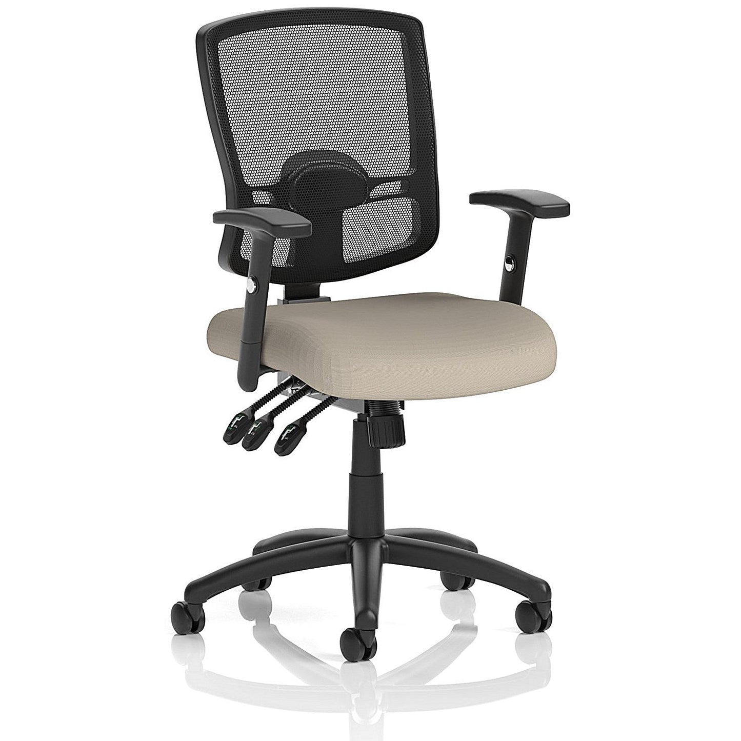 Portland III Mesh Back Chair, Height Adjustable Arms, Quest Salt Easy2Order : KCUP4141