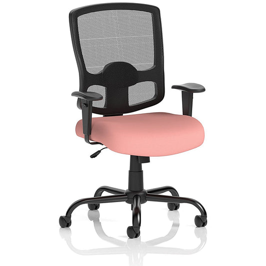 Portland HD Mesh Back Chair, Height Adjustable Arms, Quest Shrimp Easy2Order : KCUP4155