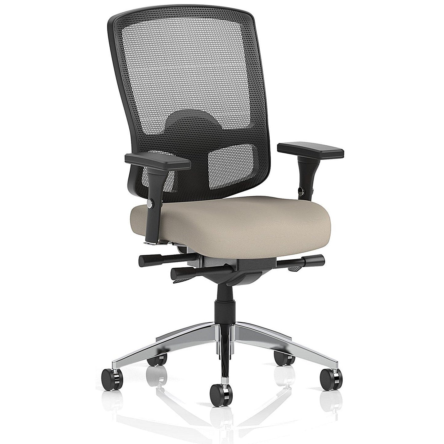 Regent High Mesh Back Ergonomic Task Operator Chair, Height Adjustable Arms, Quest Salt Easy2Order : KCUP4165