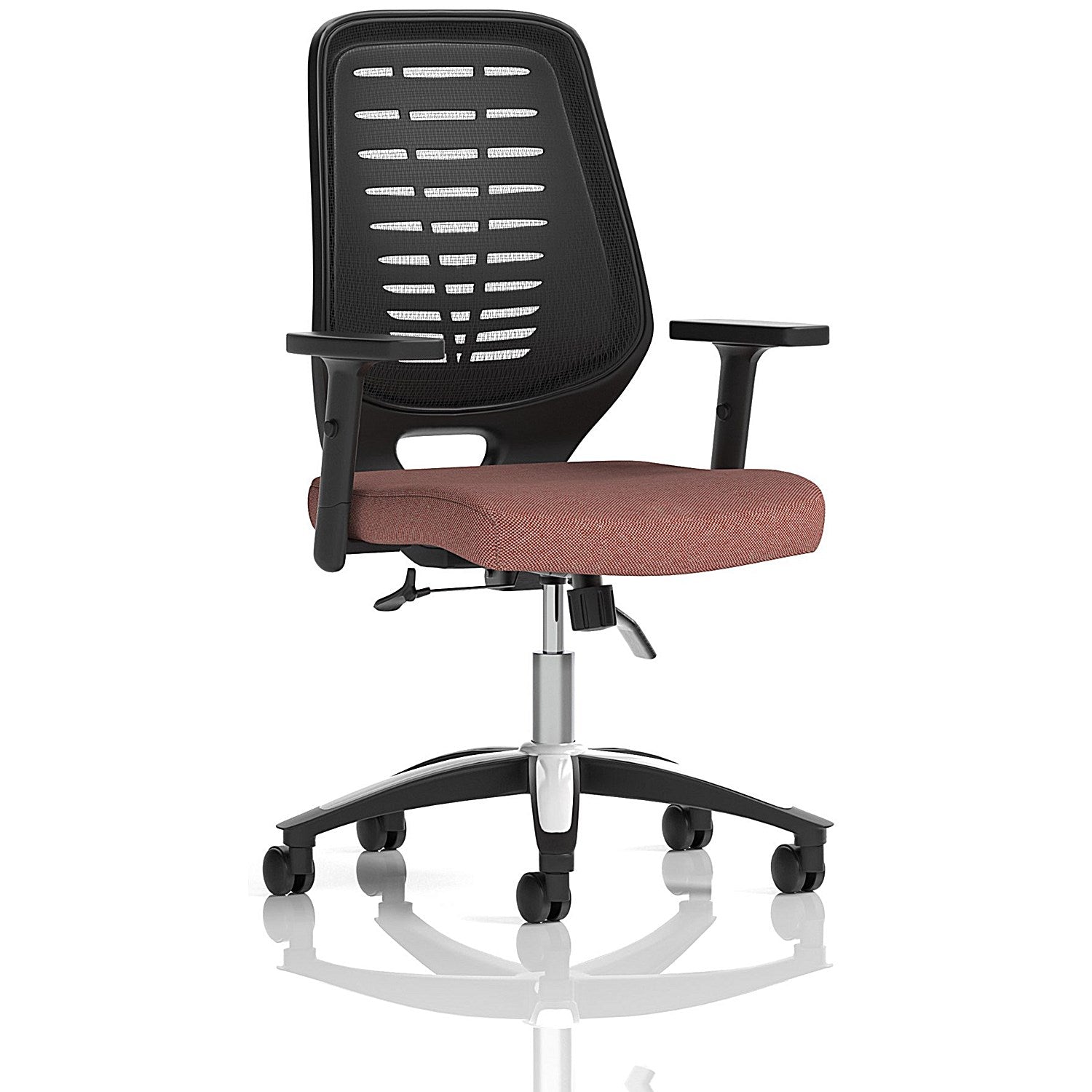 Relay Black Mesh Back Task Operator Chair, Height Adjustable Arms, Rivet Forge Easy2Order : KCUP4169