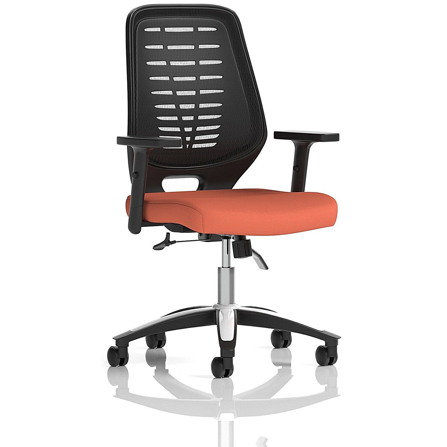 Relay Black Mesh Back Task Operator Chair, Height Adjustable Arms, Quest Crab Easy2Order : KCUP4173