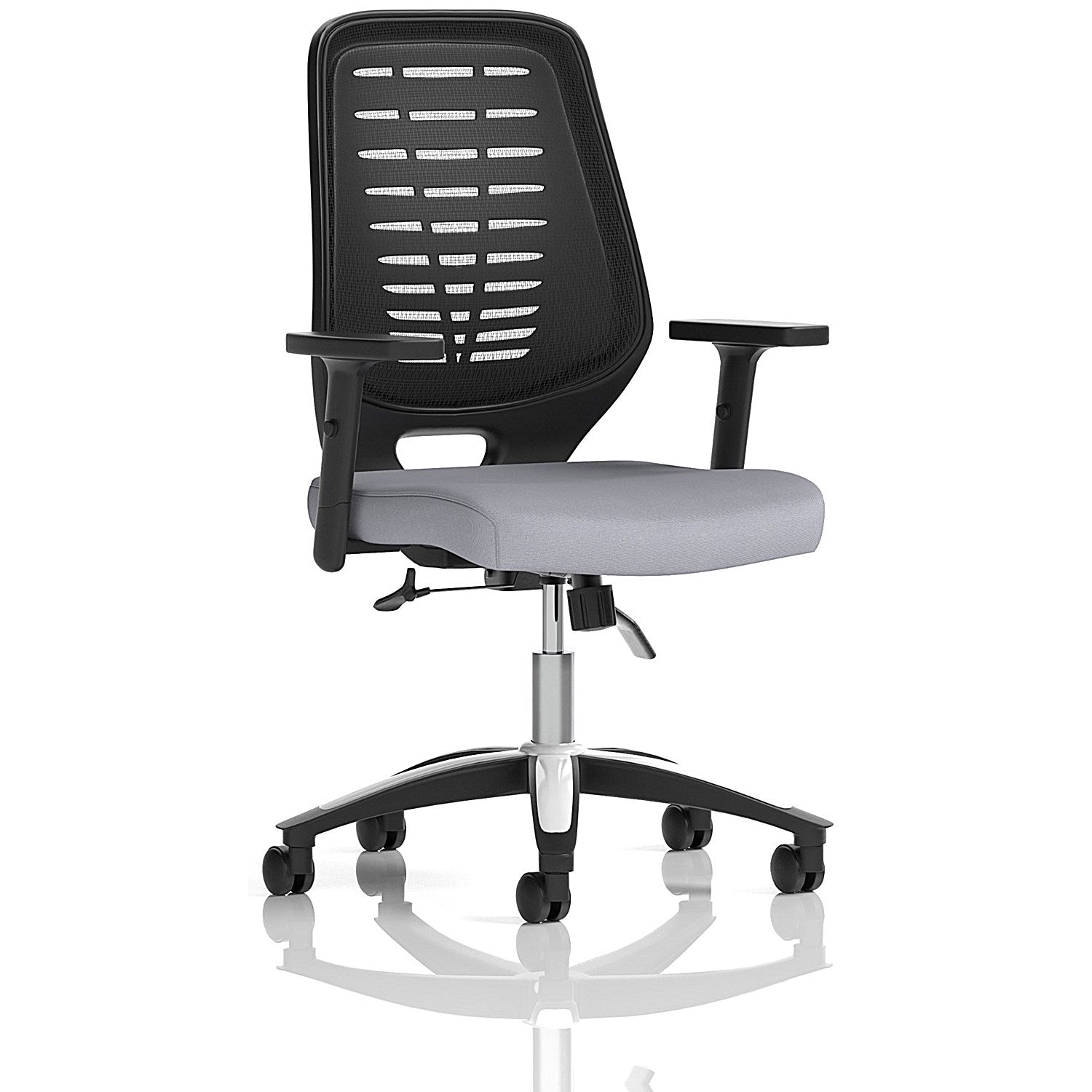 Relay Black Mesh Back Task Operator Chair, Height Adjustable Arms, Quest Shell Easy2Order : KCUP4178