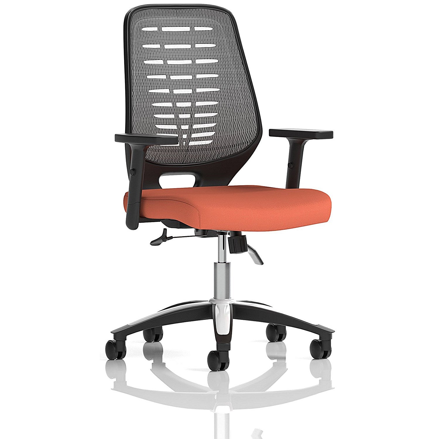 Relay Silver Mesh Back Task Operator Chair, Height Adjustable Arms, Quest Crab Easy2Order : KCUP4197