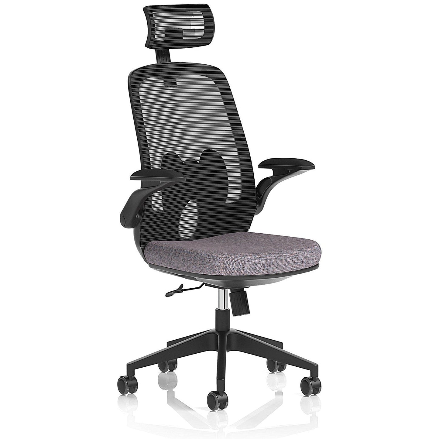 Sigma Executive Mesh Back Chair With Headrest, Folding Arms, Rivet Fuse Easy2Order : KCUP4230