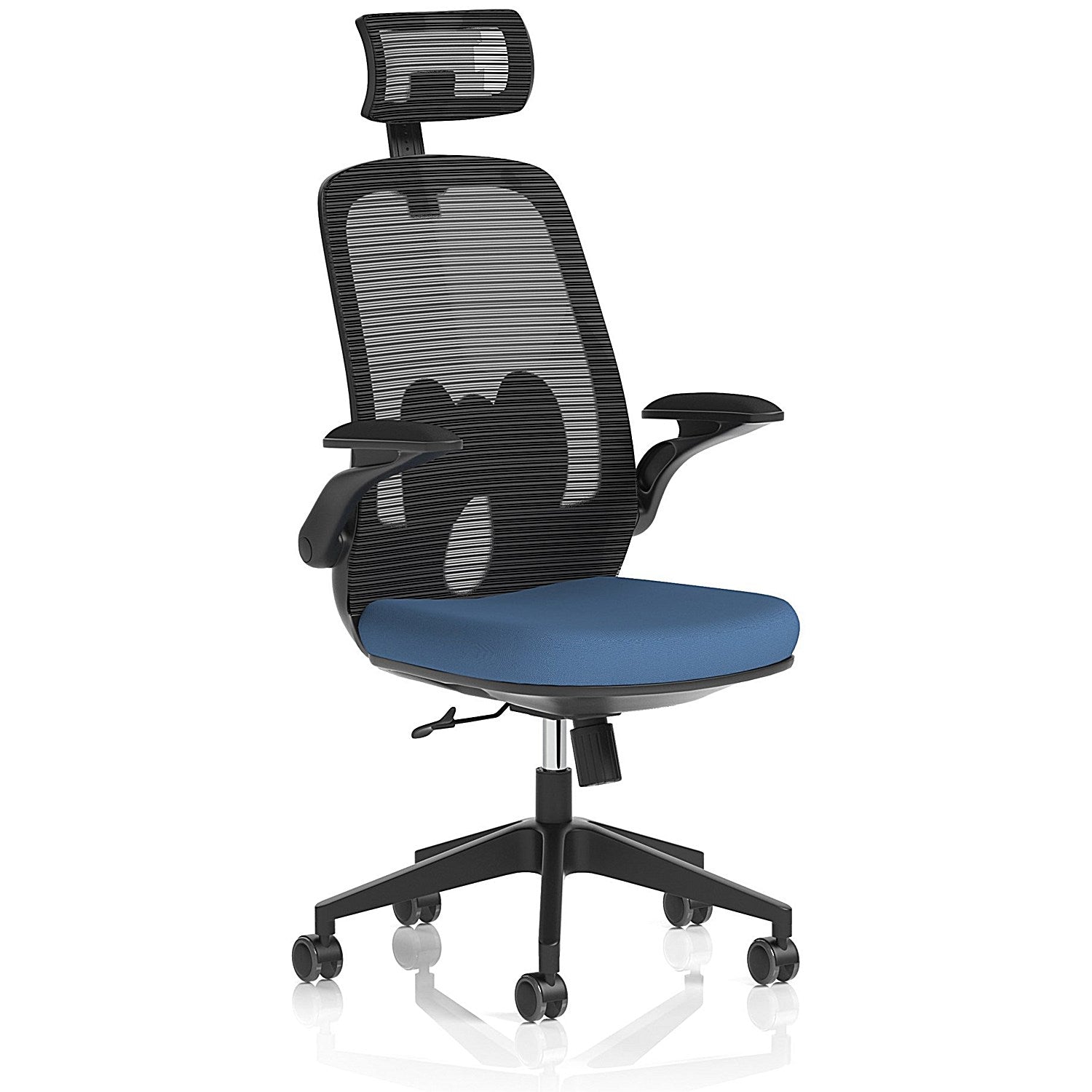 Sigma Executive Mesh Back Chair With Headrest, Folding Arms, Quest Limpet Easy2Order : KCUP4235